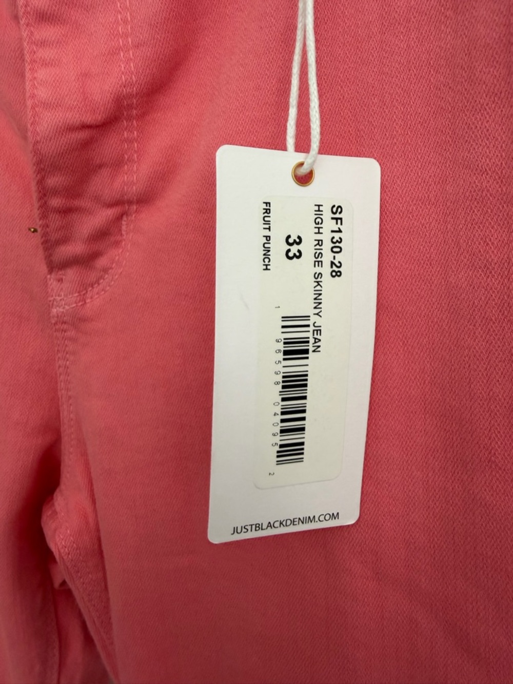 Just Black Coral Pink Skinny Jeans - Picture 5 of 6